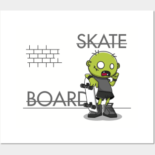 skateboard zombies Posters and Art